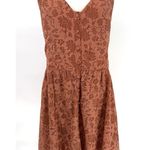 Molly Bracken  Women's Large Orange Lace Button Down Sleveless Mini Dress Western Photo 2