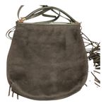 EXPRESS  Black Fringe Crossbody Hobo Bag Faux Suede Boho Western Photo 6