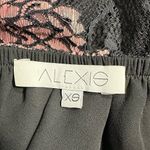 Alexis Laurena Off Shoulder Blouse Women's XS Black Pink Long Sleeve Bell Sleeve Photo 5