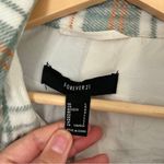 Forever 21 Cream Green Flannel Shacket Jacket Button Down Fall Comfy Oversized Photo 1
