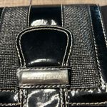 White House | Black Market  Clutch purse Leather Straw Magnetic Pockets Tags Photo 1