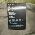 H&M Crocodile Pencil Skirt Green Faux Leather Size 6 Front Slit Chic Career Photo 6