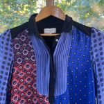 Moulinette Soeurs Anthropologie Foulard Silk Shirt Dress Blue Size XS Photo 5
