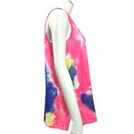 CCC Colorful Tie Dye Tank Top Leopard Print Chest Pocket Sleeveless Shirt Size S Pink Photo 5