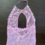 Victoria's Secret Victoria’s Secret Light Purple/Pink Sexy Cutout Lace Halter Bodysuit Lingerie Photo 6