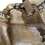 Kooba Brown Leather Snakeskin Tote Shoulder Bag Women Photo 4