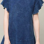 Anthropologie‎ Saturday Sunday Odette Flutter Sleeve Knit Dress Size XS Blue Photo 0