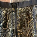 Vintage Pink Tartan Black and Gold Mini Skirt Holiday Festive Sz 12 Photo 8