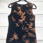 Hand Dyed Black Bleach Tie Dye Tank Top Size Medium Photo 1