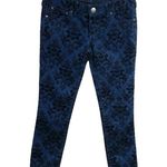 Free People jeans pants Indigo Jacquard Copperhead Flocked skinny stretch 25 Photo 1