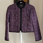 Maje Purple Tweed Suit Jacket Photo 8