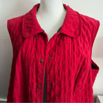 Talbots • Vintage Red Quilted Stitch Vest 3X Photo 1