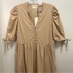 Nation Ltd NWT Dustin Romantic Midi Tiered Dress in Toasted Marshmallow Tan S Photo 3