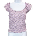 Lush Clothing Lush Women's Smocked Cap Sleeve Top size M Photo 0