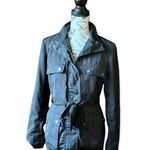 Theory Womens Black Utility Polyester Full Zip Snap Jacket Coat S Photo 0