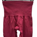 Homma Burgundy Shape Wear Belly Control Leggings Nylon Spandex Blend Women Small Red Photo 4