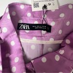 ZARA ’s Women High Waisted Polka Dot  Belted Style Shorts Sz S Photo 7