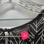 Vince Camuto Black Print Scoop Neck Short Sleeve Shift Dress size S Photo 1
