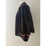 H&M Blouse Size 14 Black Boho Peasant Renfair Lightweight Tassels Embroidery Photo 3