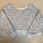 Aerie  cropped leopard print crewneck Photo 0