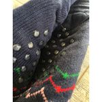 NWT Slipper Socks Let's‎ Get Lit Christmas Trees Holiday Lu Mei Stocking Stuffer Black Photo 2