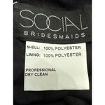 Social Bridesmaids Maxi Gown Dress Bow Accent Lined Sleeveless Black W 16 NWOT Photo 6