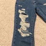 American Bazi distressed, straight leg, blue jeans women size 3 Photo 1