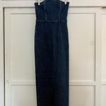 Reformation NWT Jeans Eugenia Denim Strapless Midi Dress Simcoe Blue Women's 2 Photo 2