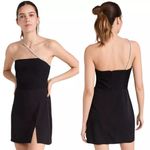 Amanda Uprichard  Dream Crystal Strap Side Slit Mini Dress Black Women's Size XS Photo 1