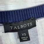 Talbots Tea Party Print Button Up Cardigan Sweater Blue Multi XS Photo 9