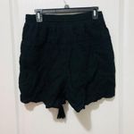 Solitaire Women's Shorts Eyelet Tassel Tie Elastic Waist Casual Black Large NWT Photo 5