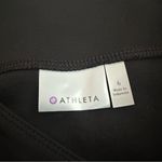 Athleta Black Sleek Ponte Knit Moto A-Line Above Knee Skirt - Zipper Pockets Photo 3