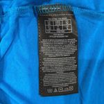 Guess Mock Neck Sleeveless Cut Out Keyhole Blue Blouse Top Photo 4