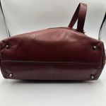 Etienne Aigner 70's Vtg Red/Oxblood Leather Satchel Purse Gold Original Mirror Photo 8