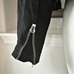 Anthropologie ’s Sanctuary Ruffle Collar Denim Moto Jacket, Black Size S Photo 10