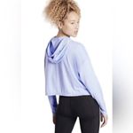 Athleta  Womens Uptempo Short Hoodie Crop Sweatshirt Drawstring Purple L Photo 1