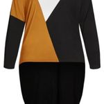 City Chic Celine Top Honey Yellow Black White size XXL (24) Photo 3