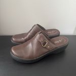 Clarks Women's  Delana Misty Dark Brown Leather Mule Clogs Size 11 Photo 3