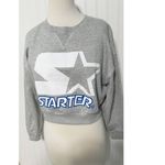 ZARA  x Starter Cropped Sweatshirt Gray Long Sleeves Graphic‎ Logo Gray Medium Photo 10