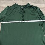 BLOOMCHIC Women Dark Green Textured Tie Neck Long Sleeve Peasant Blouse Sz 18 Photo 7