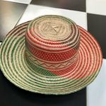 Wayuu NEW Handwoven Sun Hat Boho Artisan Unique One of a Kind Green Red Outdoor Photo 1