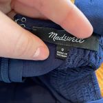Madewell womens smocked button-front crop jumpsuit navy sz.0 Photo 2