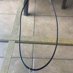 Handmade Y2K Gothic Punk PU leather Necklace , White Tooth pendant necklace , Grunge Photo 3