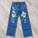 Hollister Ultra High-Rise Dad Ripped Destroyed Distressed Jeans Size 13R 31x31 Photo 1