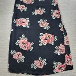 Katherine Barclay Maxi Dress Womens 10 Black Floral Pleated Casual Summer Lined Photo 9