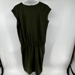 ALBION FIT Albion Going Places Blouson Dress Tie Waist Cap Sleeve Zip Pockets Green S Photo 5