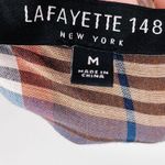Lafayette 148 New York Angelique Plaid Print Tiered Short Sleeve Midi Dress Med Photo 7