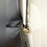 Donna Karan DKNY y2k black leather crossbody bag emo goth dark Photo 3