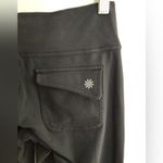 Athleta  Yoga Pants Womens XS Wide Flare Leg Blue Back Flap Pockets Leggings Photo 2