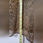 Robbie Bee Vintage  100% Silk   Brown Button-Up Maxi Dress SIZE:14WP ANIMAL PRINT Photo 4